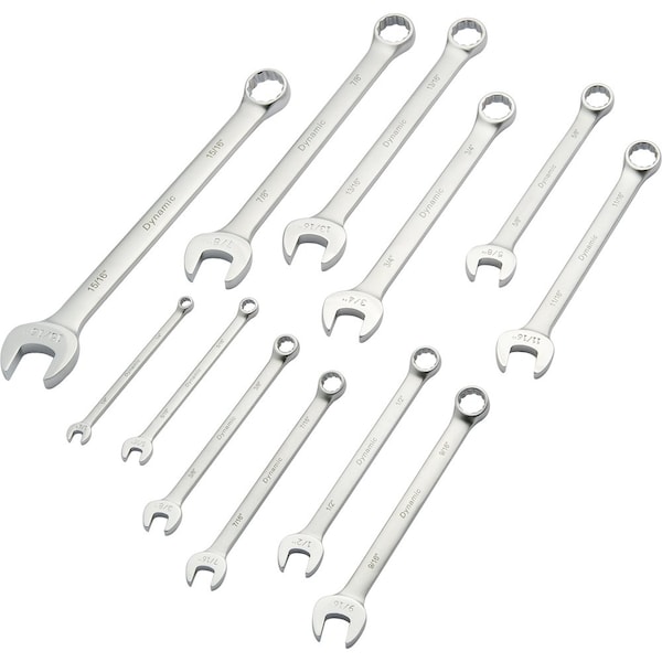 Tools 12Pcs SAE Combo Wrench Set, Contractor Series, Satin, 1/4"-15/16"